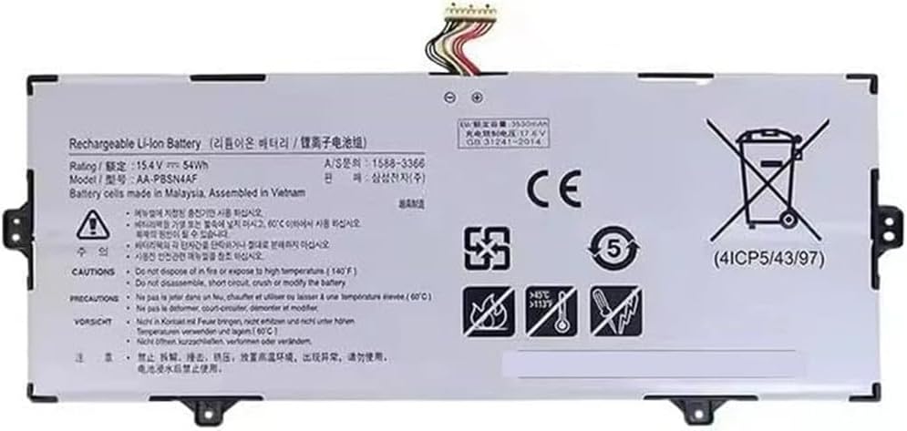 (image pour) Batterie pour AA-PBSN4AF AAPBSN4AF Samsung Notebook 9 Pen 13 Inch NP930SBE NT930SBE