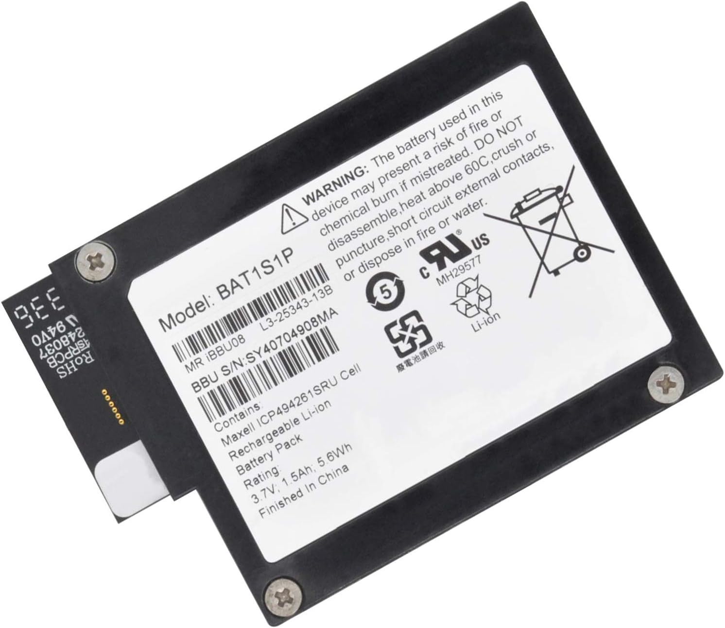 (image pour) Batterie pour BAT1S1P BAT1S1P-A L3-25343-05A L4-25343-07B IBM M5000 M5014 M5015 LSI MegaRaid BBU08
