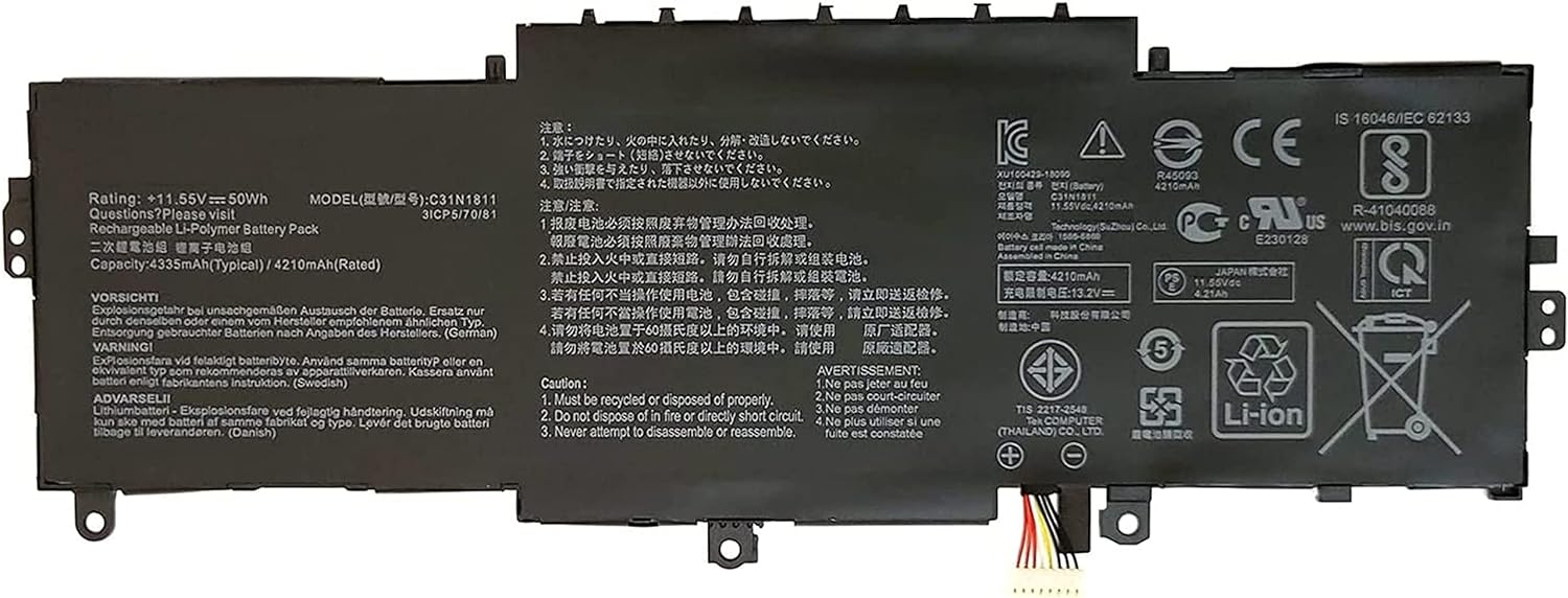 Batterie pour C31N1811 ASUS ZenBook 14 U4300FA U4300FN Deluxe13 14 UX433FA-A5090T UX4333 FN-A5079T(compatible)