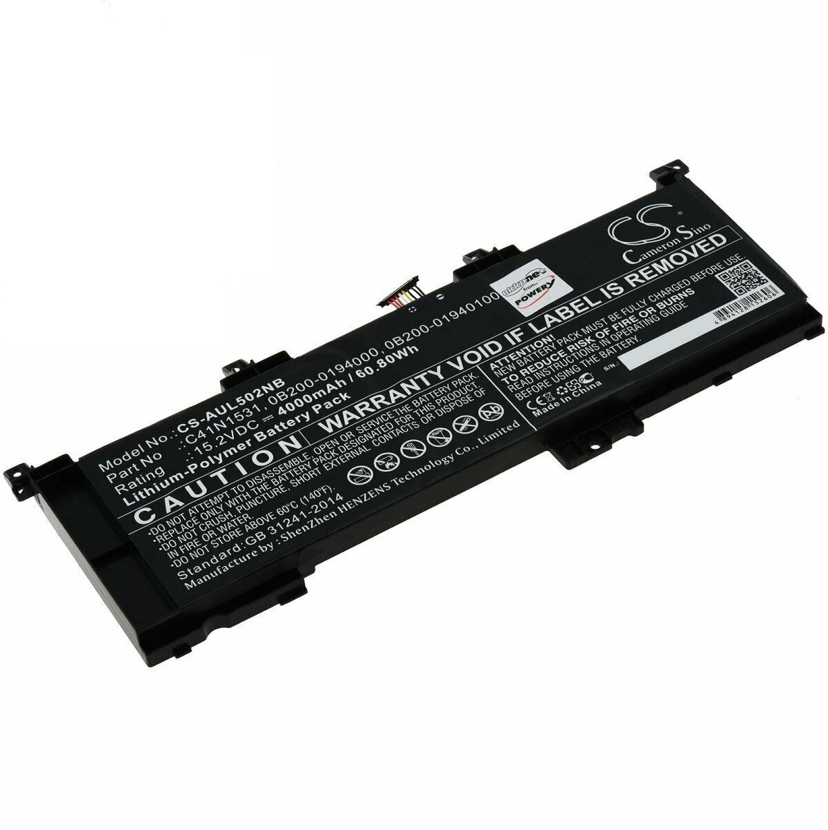 C41N1531 15.2V ASUS GL502VS-1A GL502VSK GL502VY-DS71 compatible battery