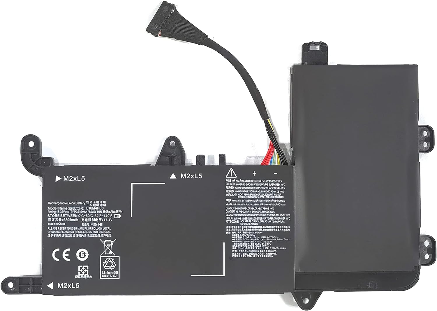 Batterie pour 15.36V 60Wh L16M4PB0 L16S4TB0 5B10M33723 Lenovo Legion Y710 Y720-15 Y720-15IKB(compatible)