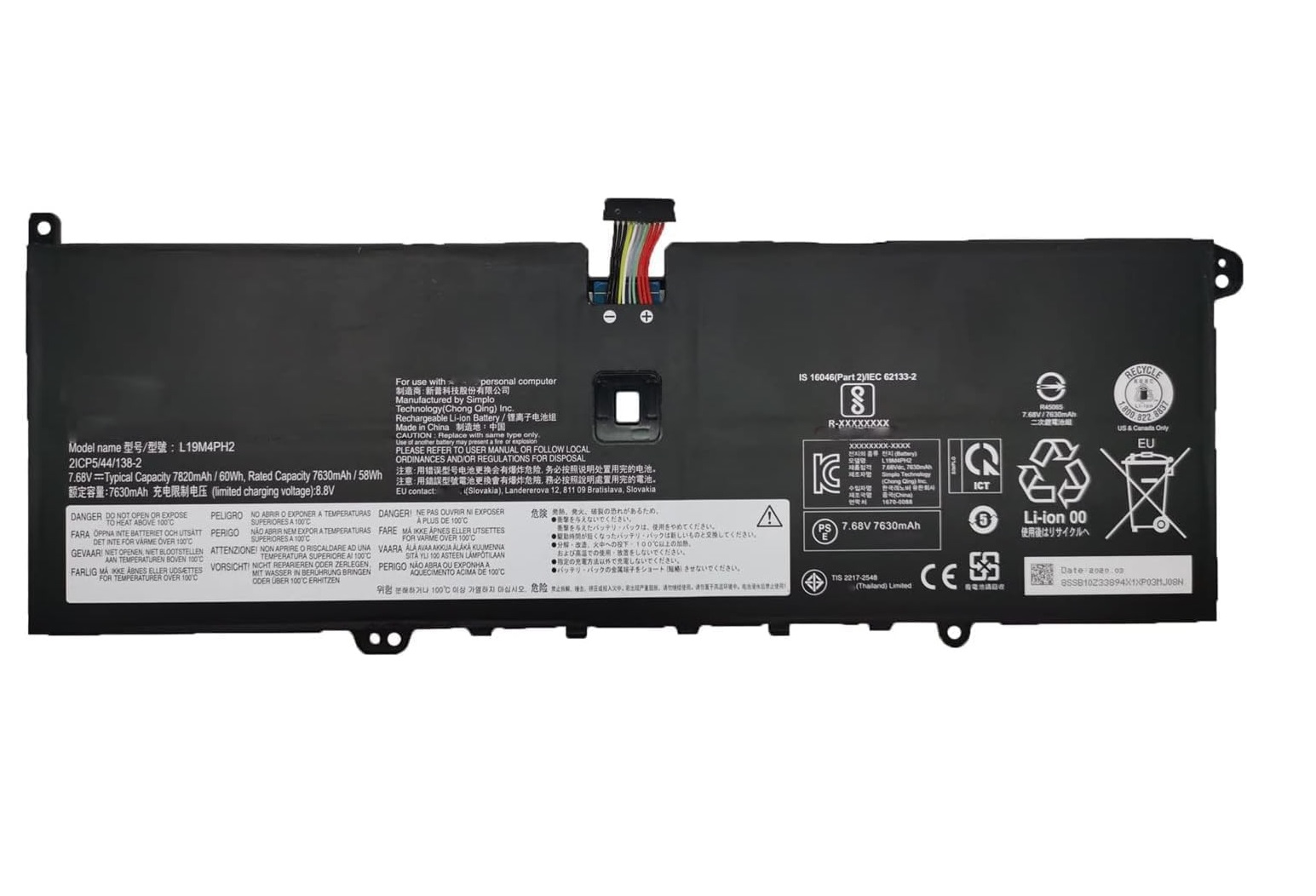(image pour) Batterie pour L19M4PH2 L19C4PH2 Lenovo Ideapad Yoga 9-14ITL5 82BG