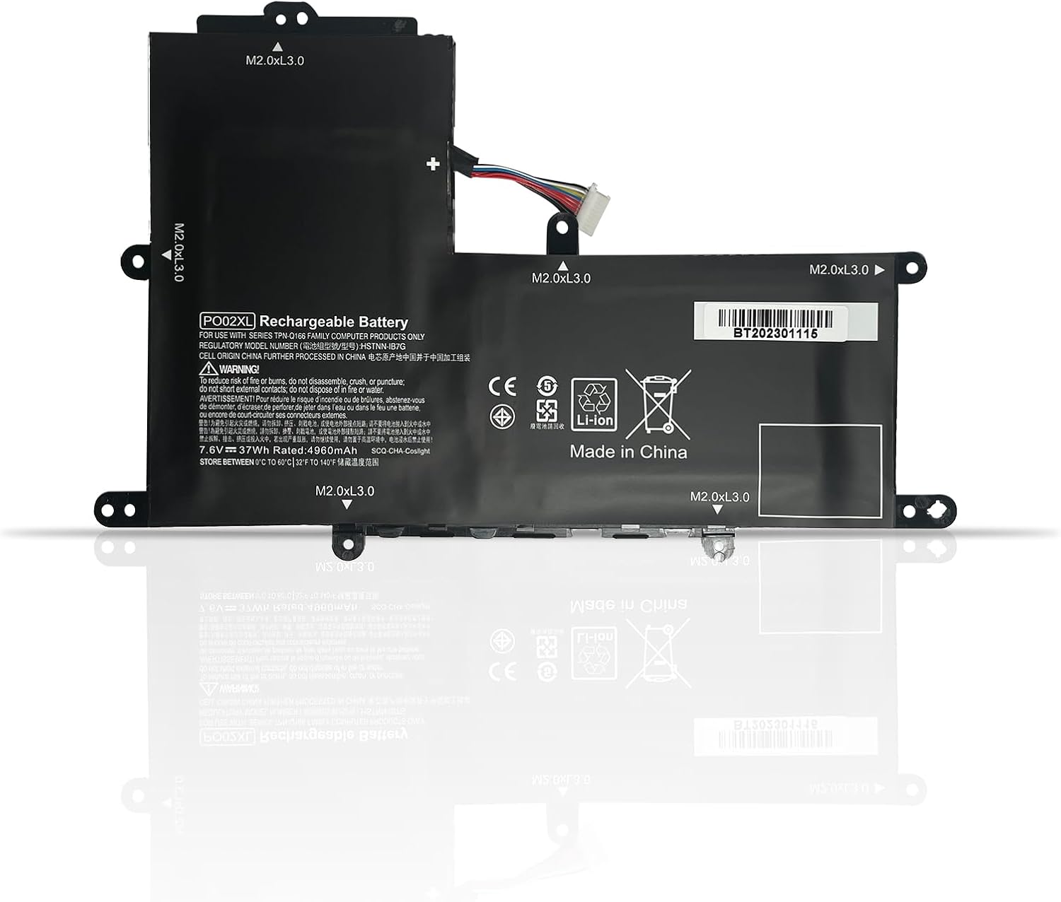 (image pour) Batterie pour HP PO02XL HSTNN-DB7G 823908-1C1 823908-2C1 824560-005 HSTNN-IB7G